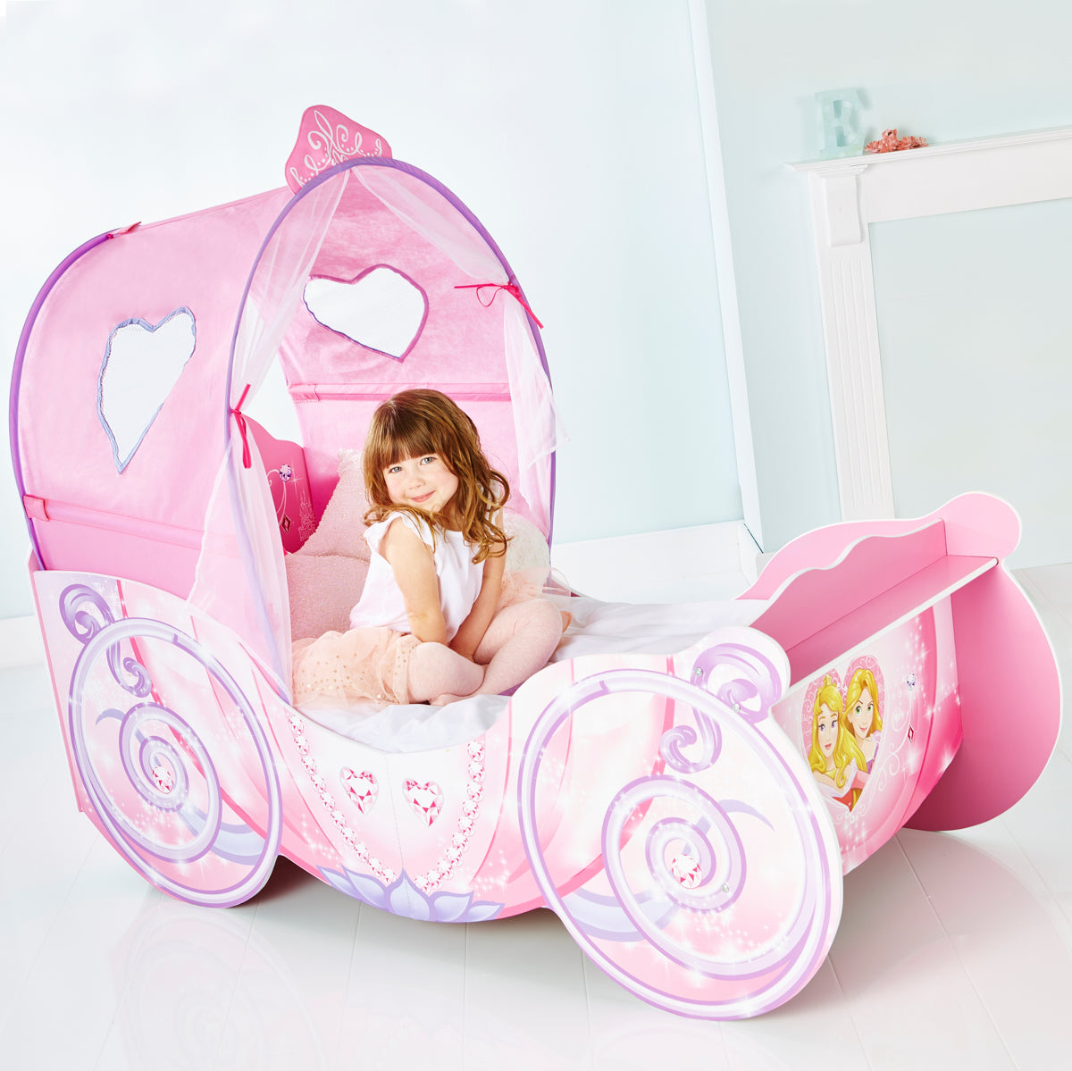 Cinderella kids bed best sale