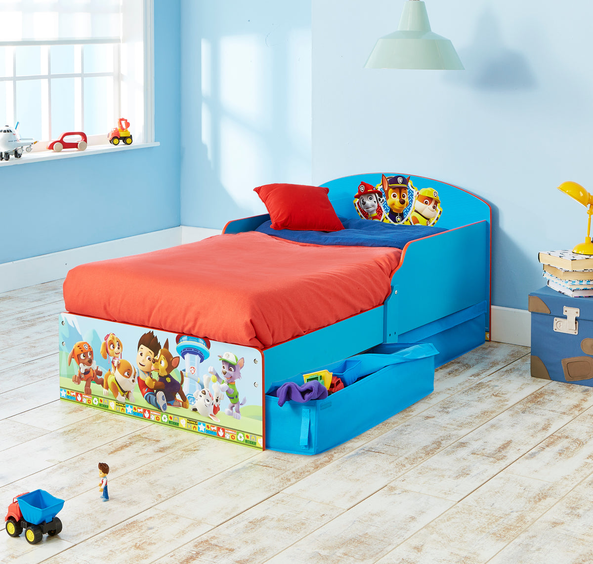 Paw Patrol Kids Toddler Bed with Storage Drawers